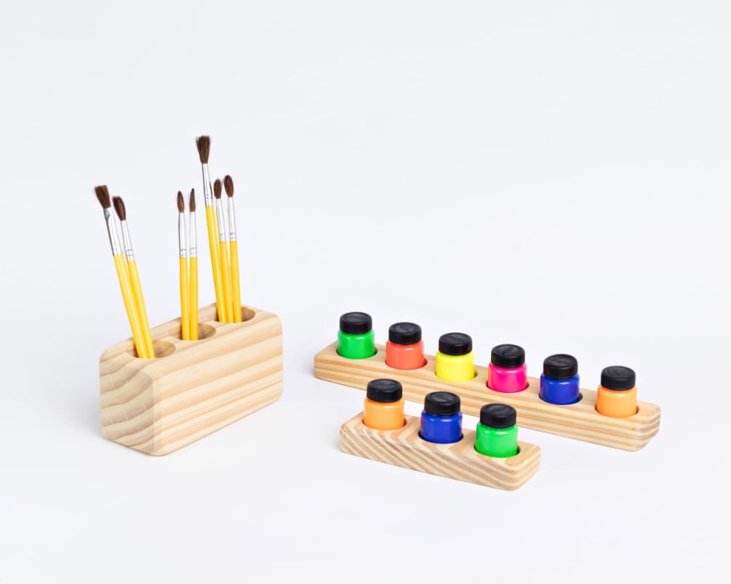 Kit Pequeno Artista, Organizador, Seletores De Tintas & pincel