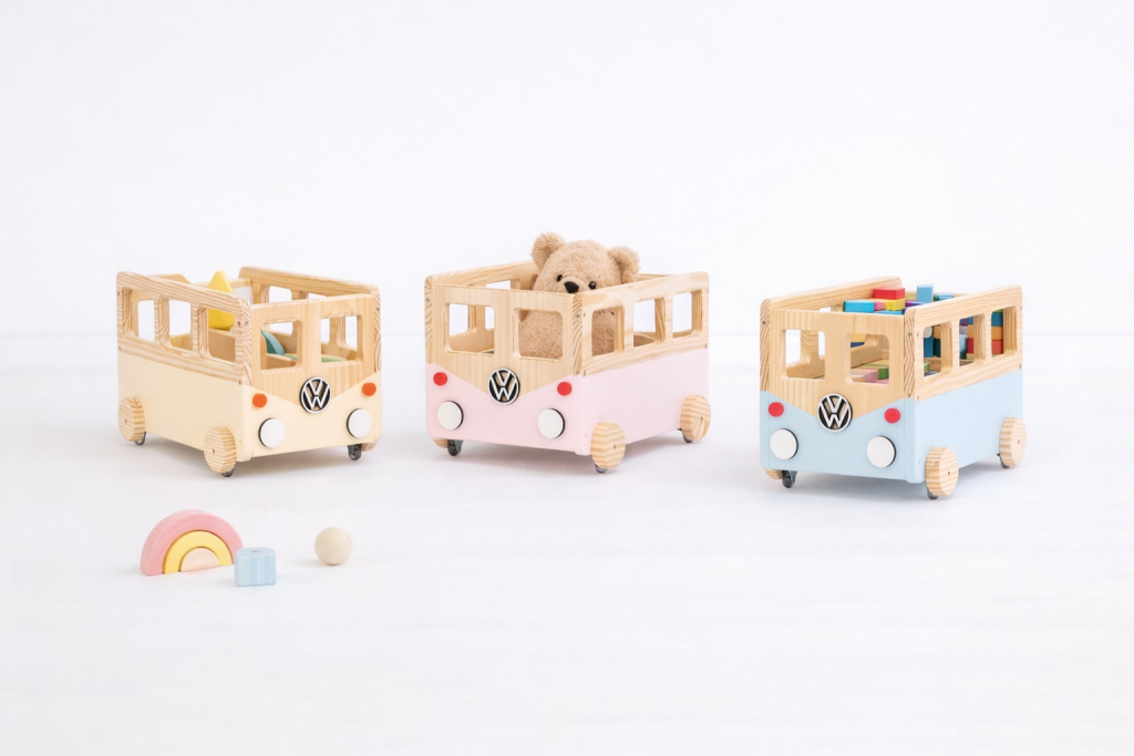 Trio Organizadores De Brinquedos Com Rodinhas Kombinha Candy Colors