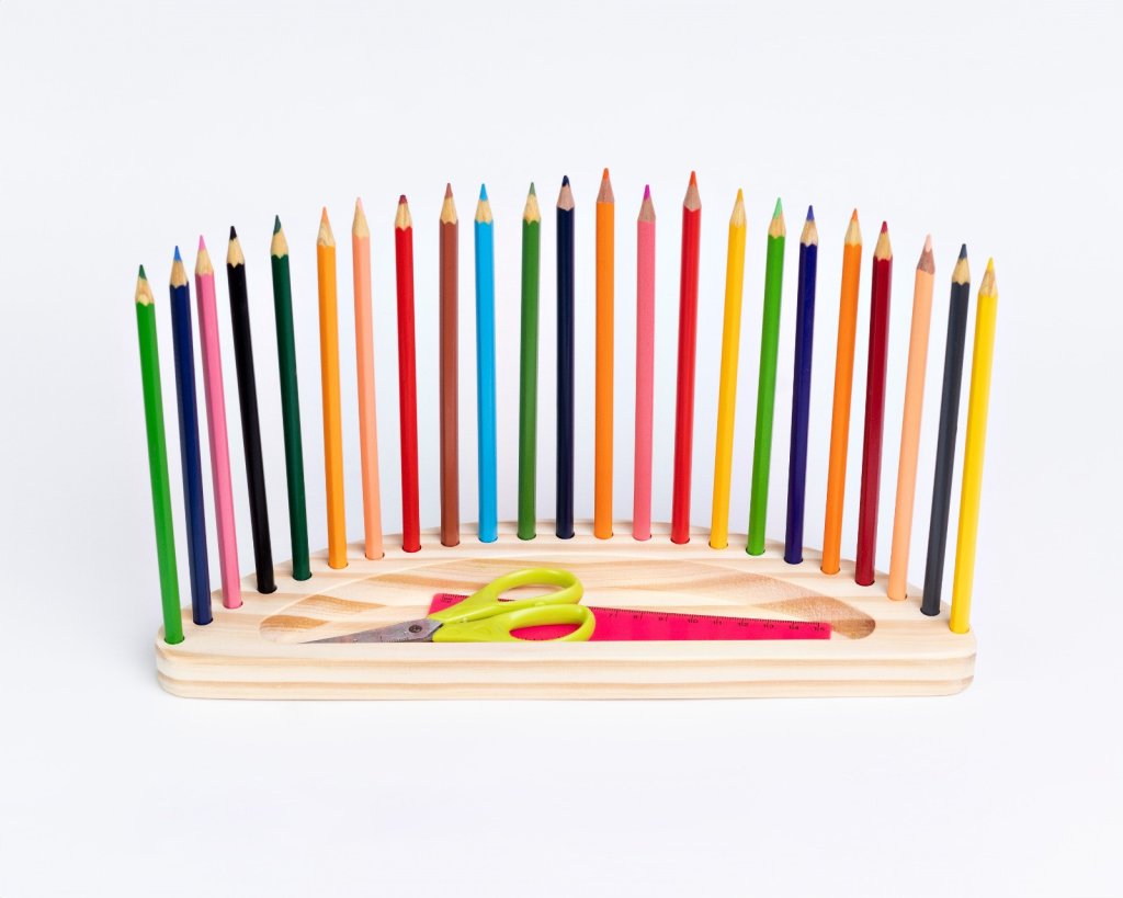 O Pequeno Artista, Porta Lápis De Colorir Waldorf Madeira