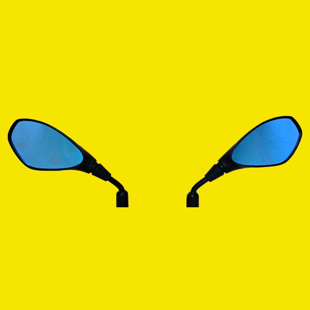 RETROVISOR BMW FIXO ROSCA HONDA HASTE CURTA COM LENTE AZUL - SM0054