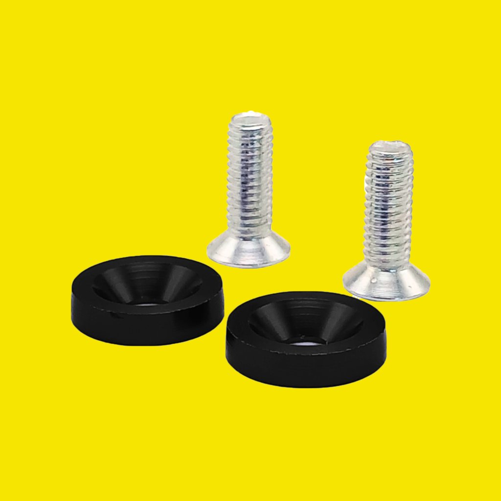 PARAFUSO ARRUELA ANODIZADA M6 TUNING CARRO/MOTO PRETO PAR - SM0621