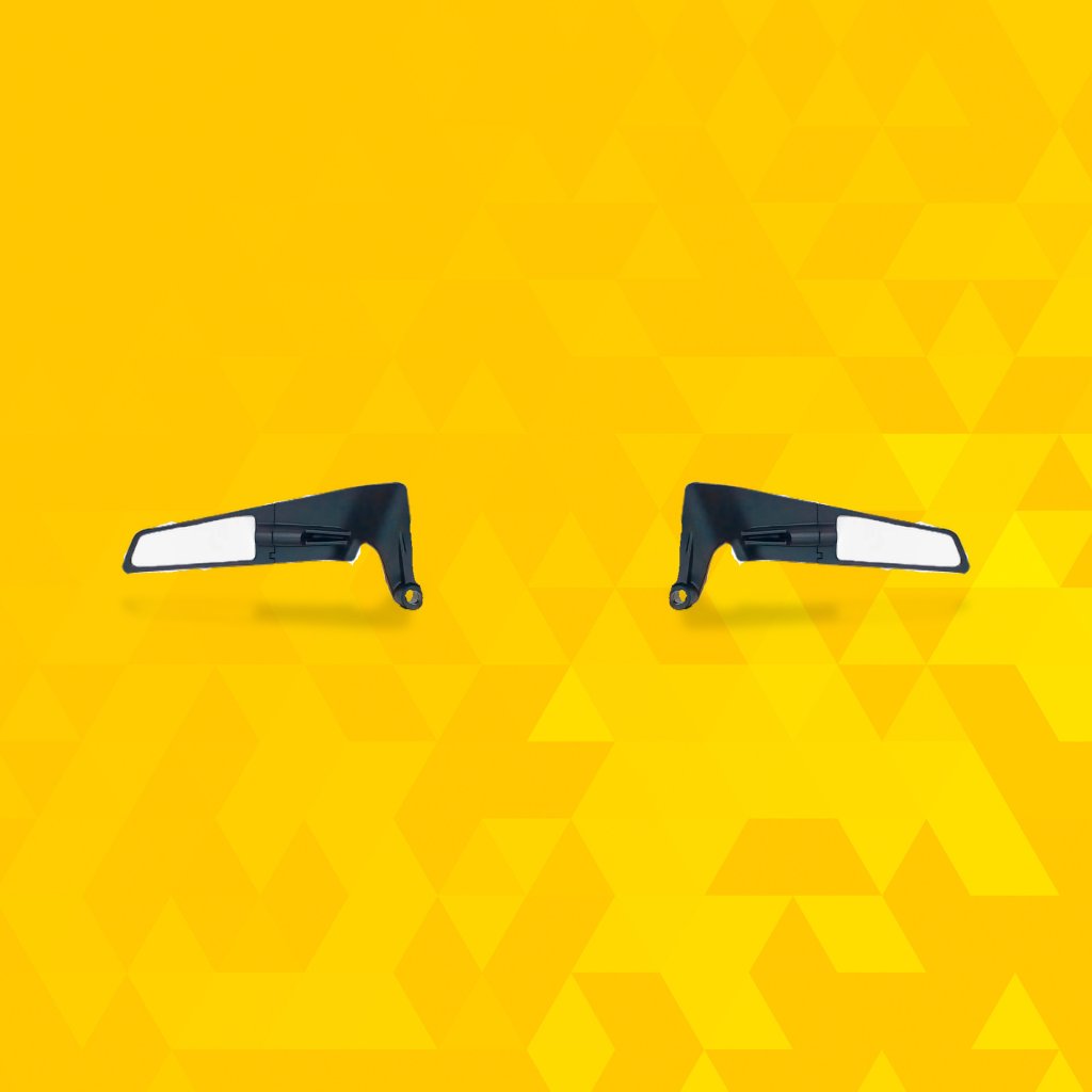 RETROVISOR AIRFOIL 90 GRAUS 108MM NYLON PRETO - SM0056