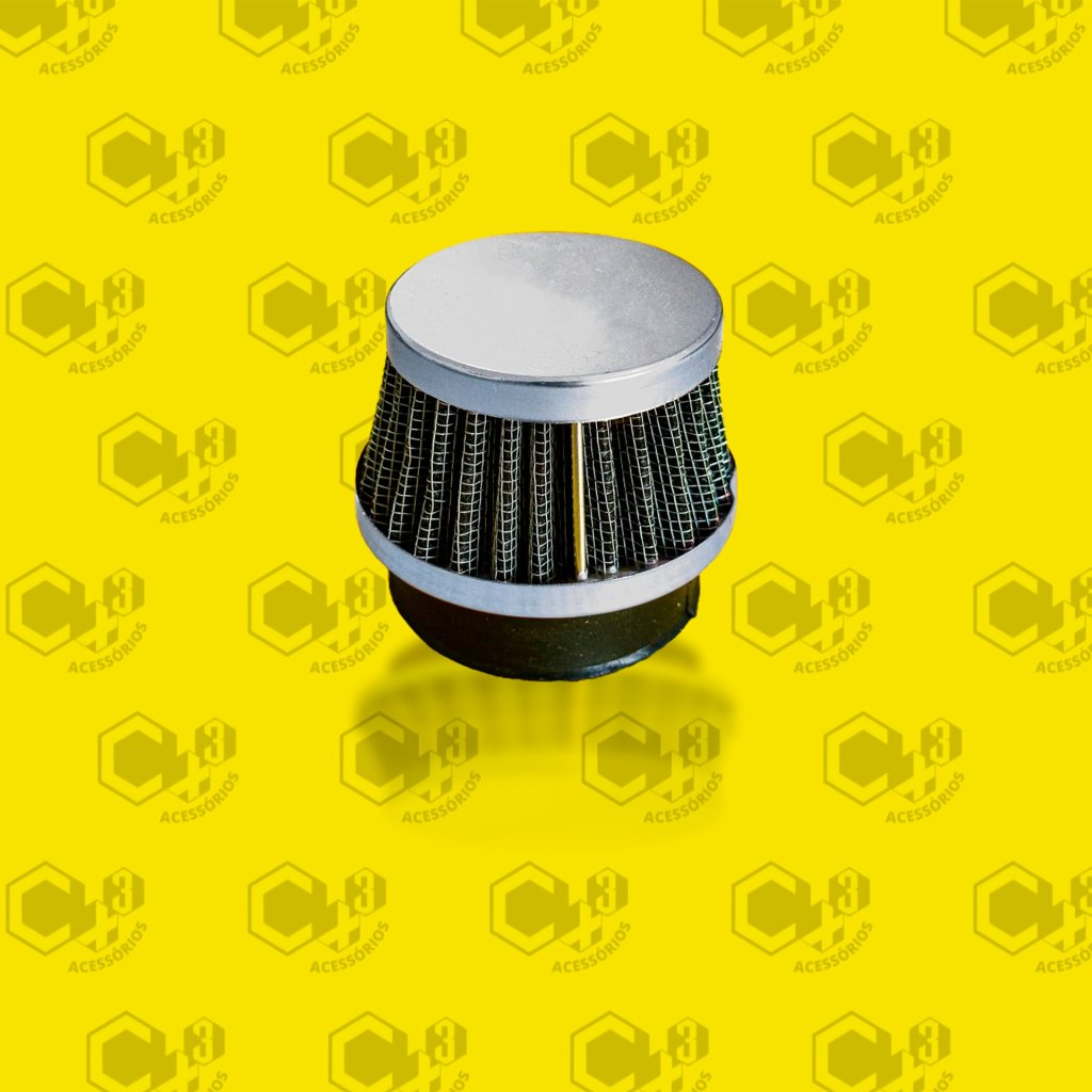 FILTRO DE AR ESPORTIVO PRATA COM ADAPTADOR MEDIDAS 28,0MM - 35,0MM - 45,0MM - RETO SM0372