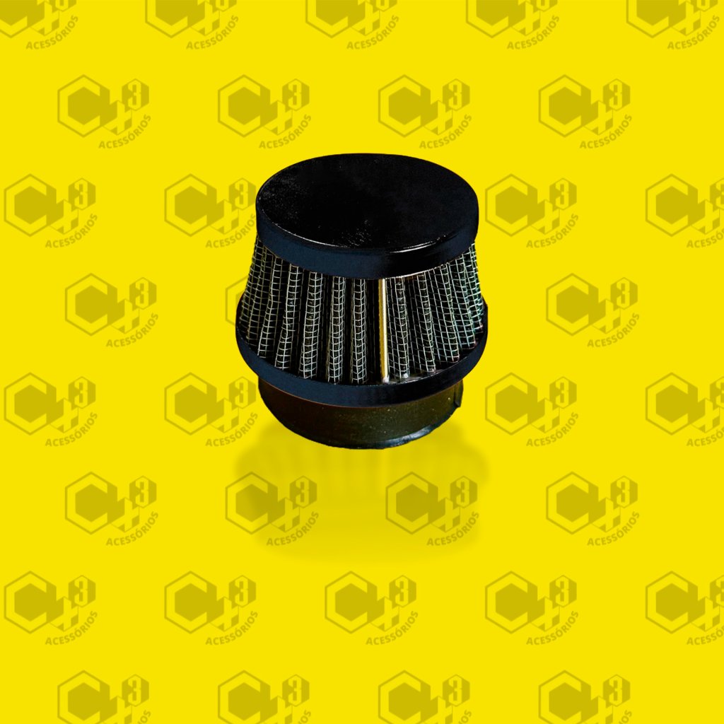 FILTRO DE AR ESPORTIVO PRETO COM ADAPTADOR MEDIDAS 28,0MM - 35,0MM - 45,0MM - RETO SM0373