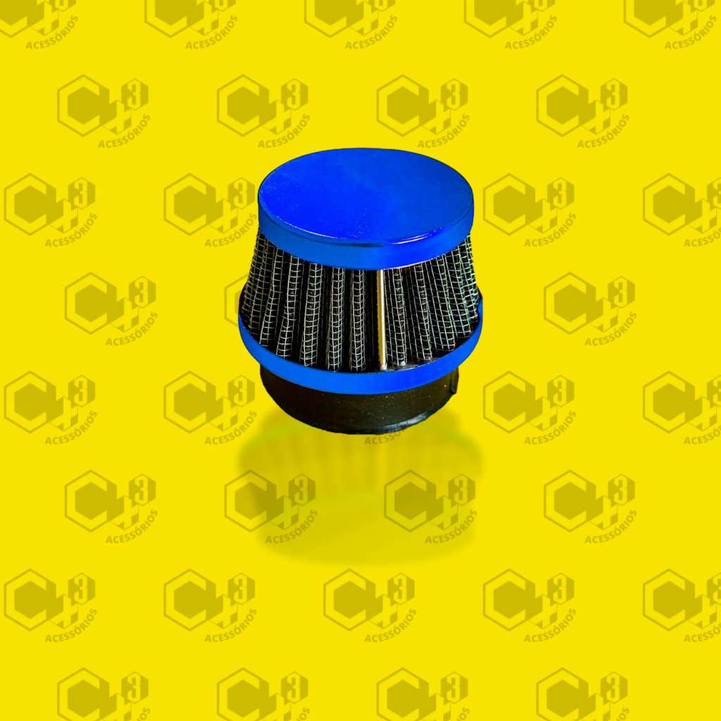 FILTRO DE AR ESPORTIVO AZUL COM ADAPTADOR MEDIDAS 28,0MM - 35,0MM - 45,0MM - RETO SM0370