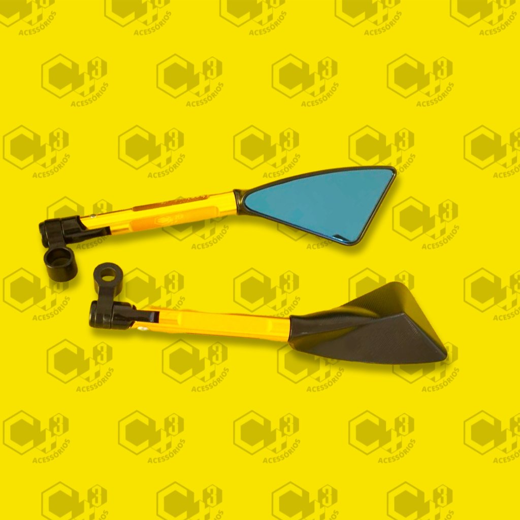 RETROVISOR TOMOK 3 PONTAS DOURADO SM0019