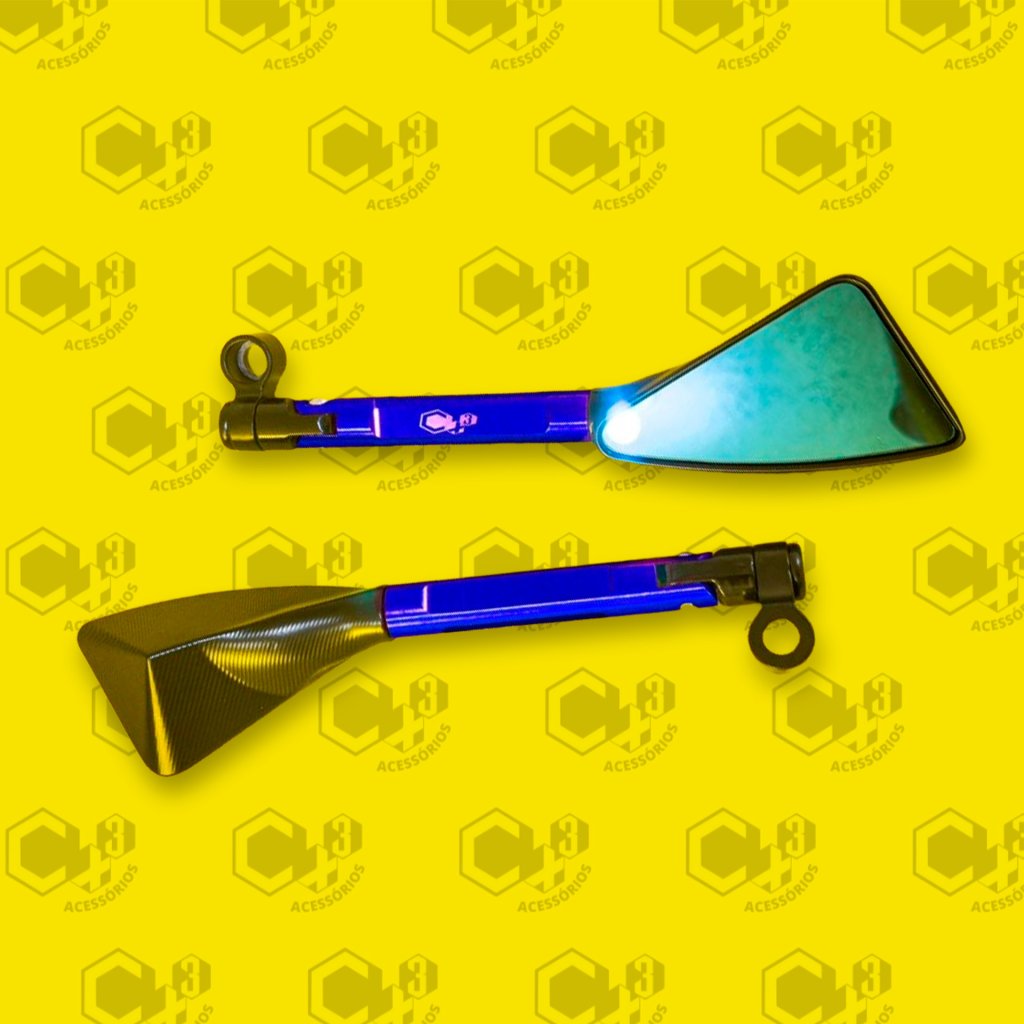 RETROVISOR TOMOK 3 PONTAS AZUL SM0020