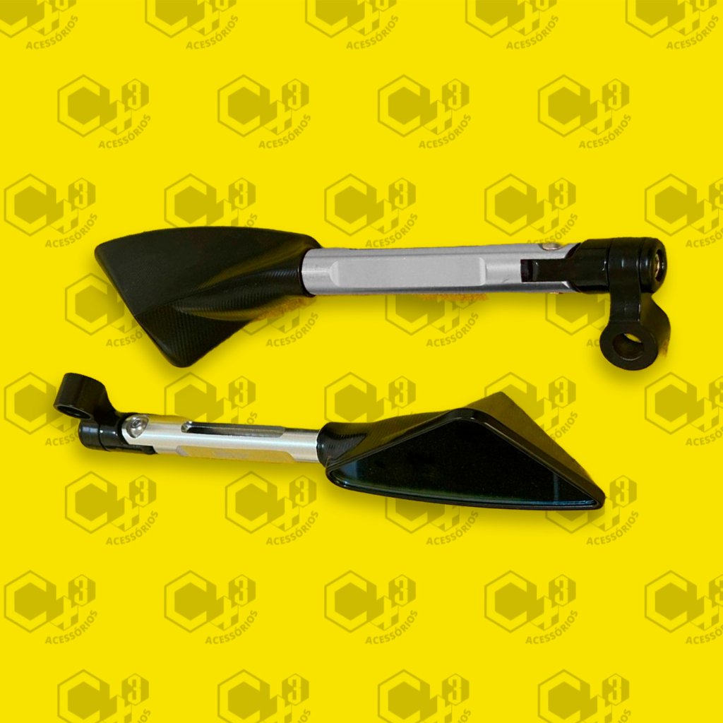 RETROVISOR TOMOK 3 PONTAS PRATA SM0021