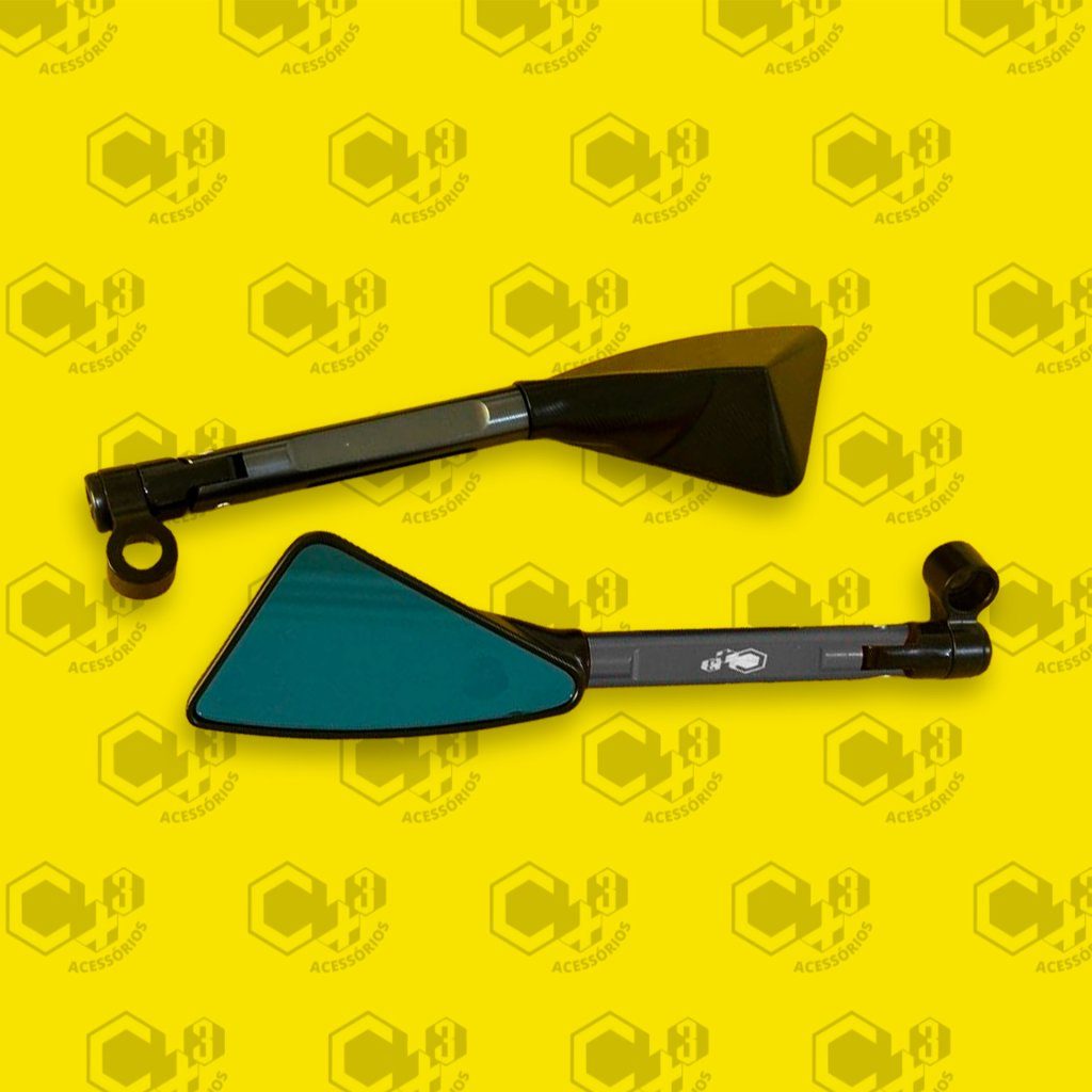 RETROVISOR TOMOK 3 PONTAS CINZA TITANIUM SM0025