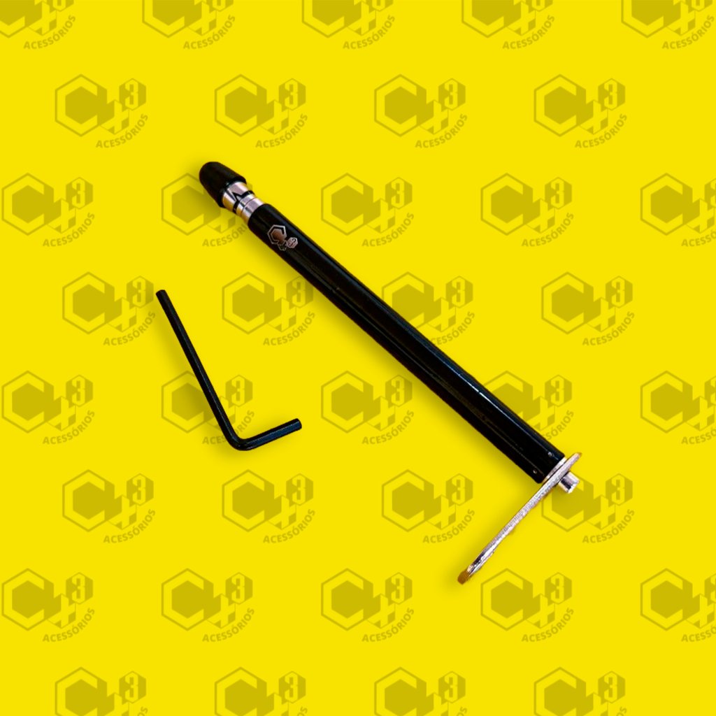 ANTENA METALICA CORTA PIPA RETRATIL RETROVISOR - COMPR. 65CM PRETO - SM0303