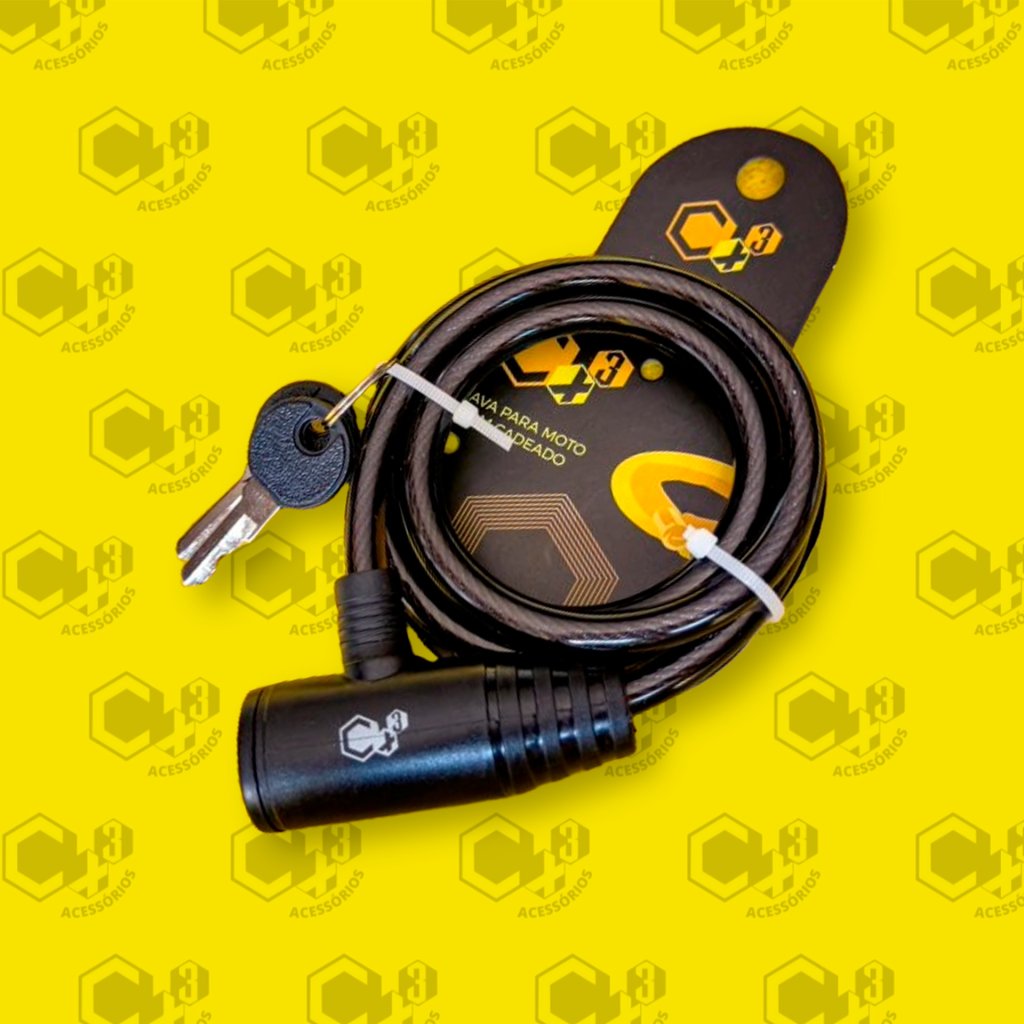 CABO DE AÇO 8MM X 1.000MM COMPRIMENTO (CAPA PRETA) - SM0349