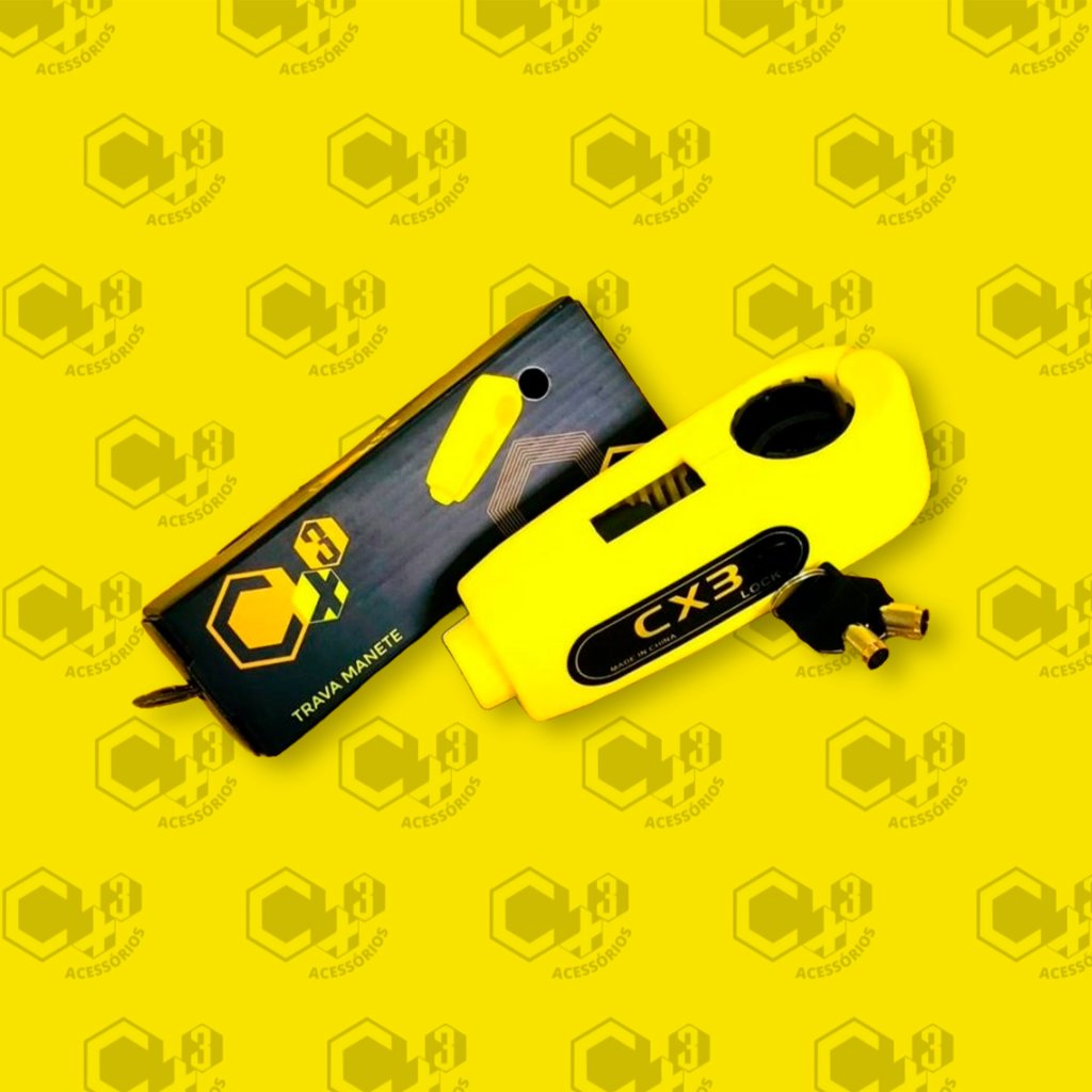 TRAVA MANETE PLASTICO ABS AMARELO - SM0352