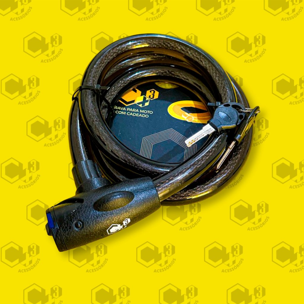 TRAVA CABO DE AÇO ENCAPADO ESPESSURA 22MM X 1.500MM COMPRIMENTO (CAPA PRETA) - SM0361