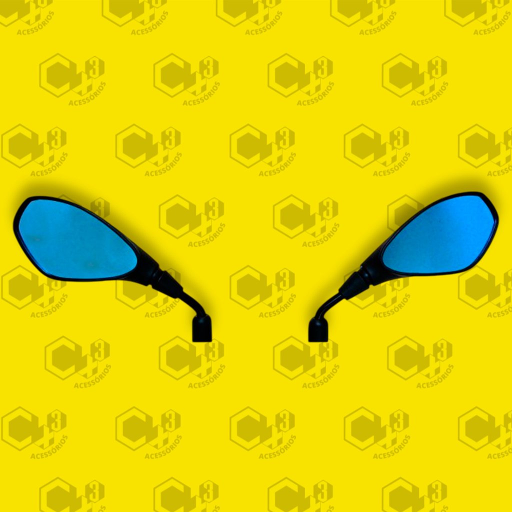 RETROVISOR BMW FIXO ROSCA HONDA HASTE CURTA COM LENTE AZUL - SM0054