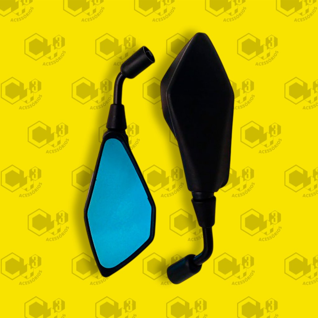 RETROVISOR Z400 FIXO HONDA HASTE CURTA COM LENTE AZUL - SM0052
