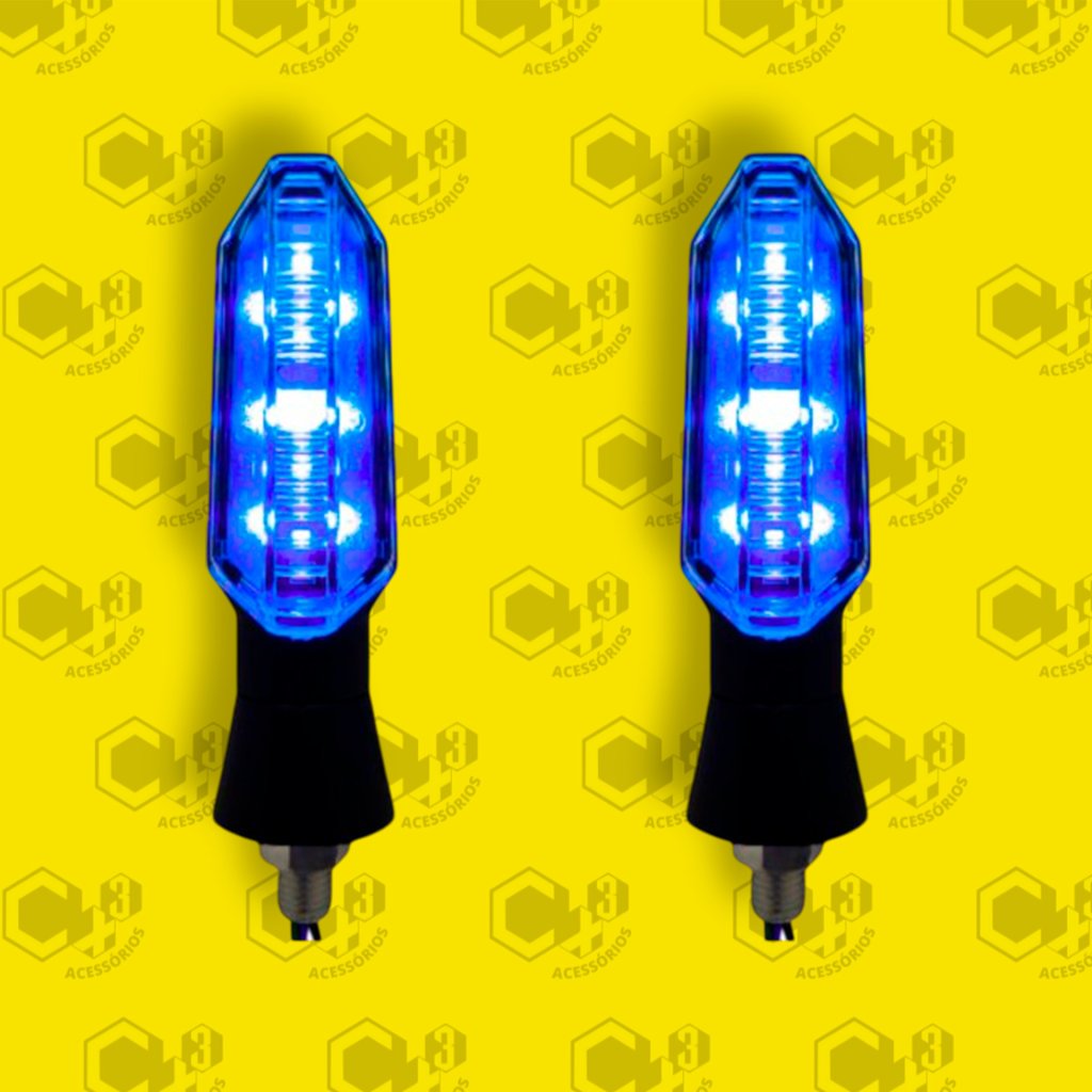PISCA CB 250F TWISTER SEQUENCIAL LED DRL AZUL PARAFUSO - SM0223