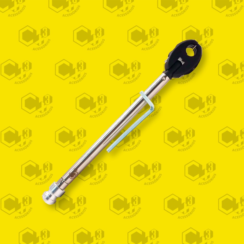 ANTENA CORTA PIPA RETRATIL 6 ESTAGIOS RETROVISOR 10MM ABS CROMADA - SM0310