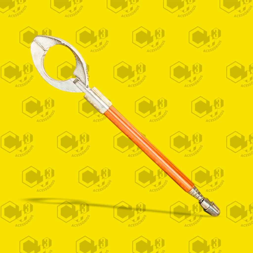 ANTENA METALICA CORTA PIPA RETRATIL 65CM LARANJA - SM0295