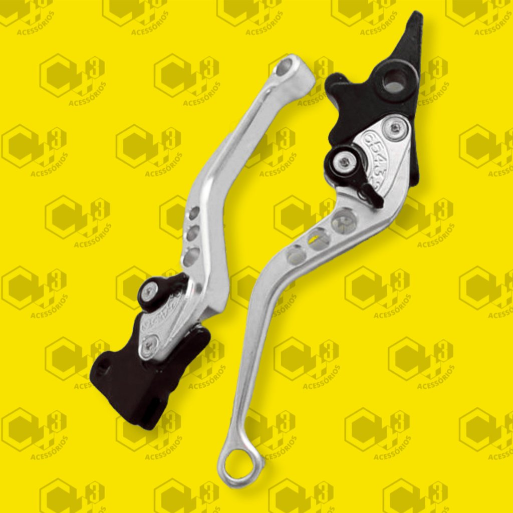 MANETE ESPORTIVO YS 150 FAZER - YS 250 FAZER - XTZ 250 LANDER - XTZ 250 TENERE PRATA SM0154