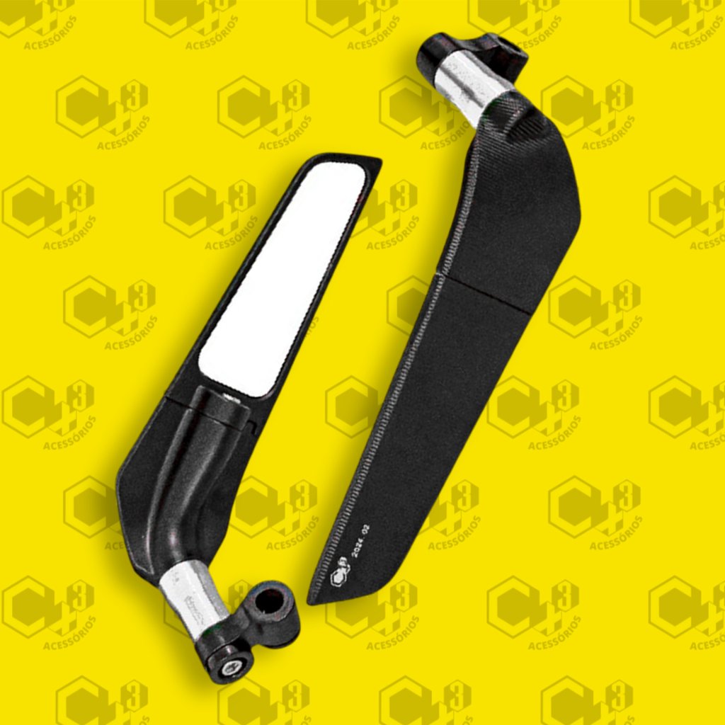 RETROVISOR AIRFOIL 108MM PRATA - SM0045