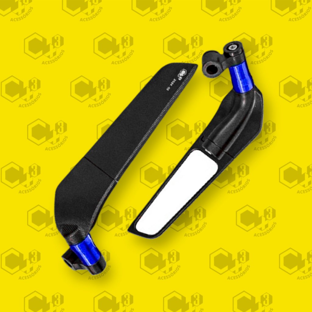 RETROVISOR AIRFOIL 108MM AZUL - SM0044