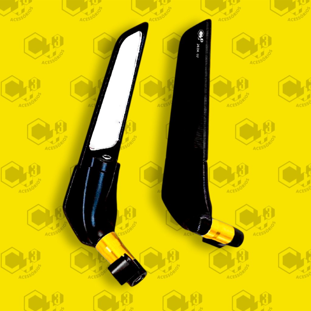 RETROVISOR AIRFOIL 108MM DOURADO - SM0043