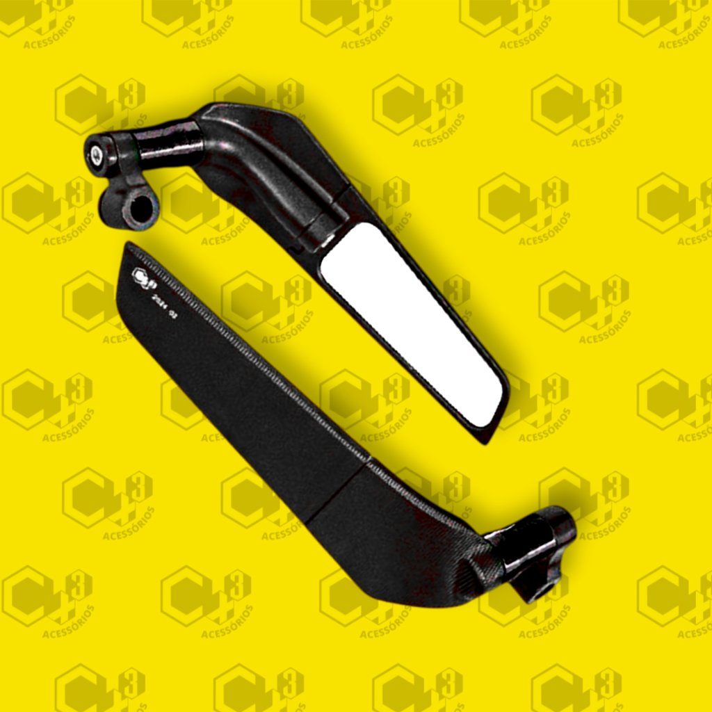 RETROVISOR AIRFOIL 108MM PRETO - SM0041