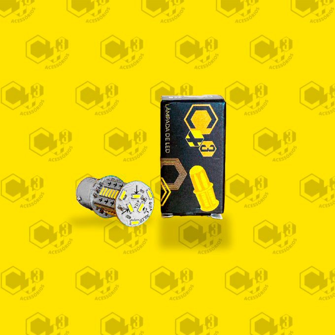 LÂMPADA LANTERNA 2 POLOS SEQUENCIAL STROBO BRANCA SM0388