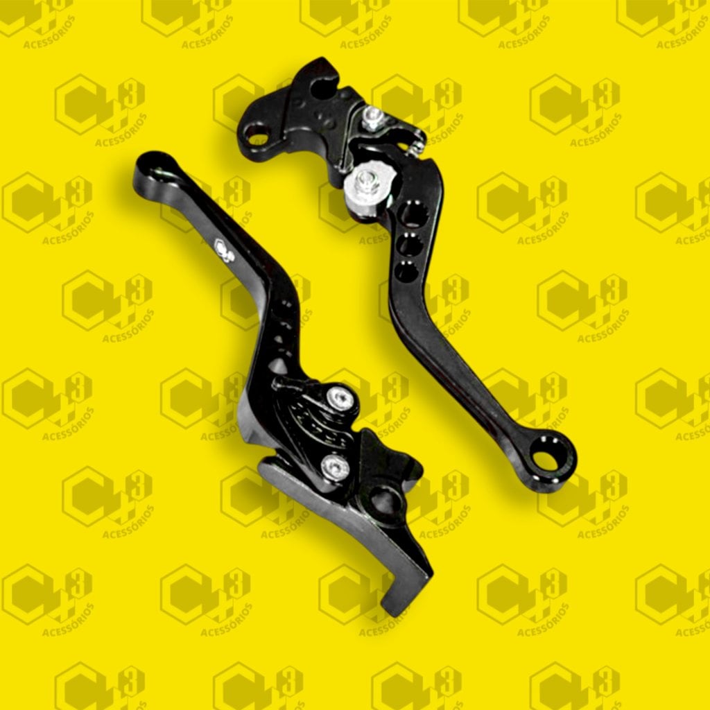 MANETE ESPORTIVO PARA CB300R CBX 250 TWISTER / CBX200 STRADA PRETO SM0145