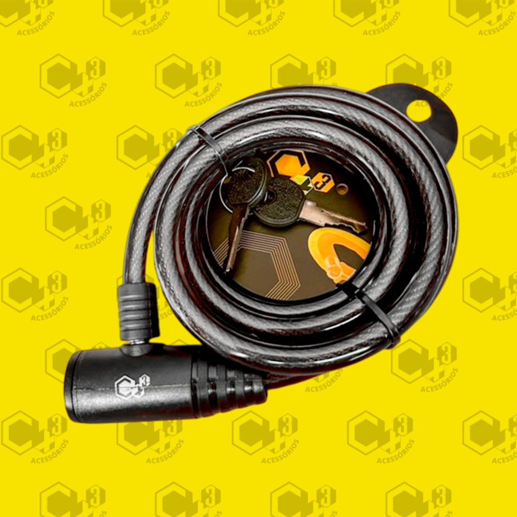 TRAVA CABO DE AÇO ENCAPADO ESPESSURA 12MM X 1.500MM COMPRIMENTO (CAPA PRETA) - SM0359