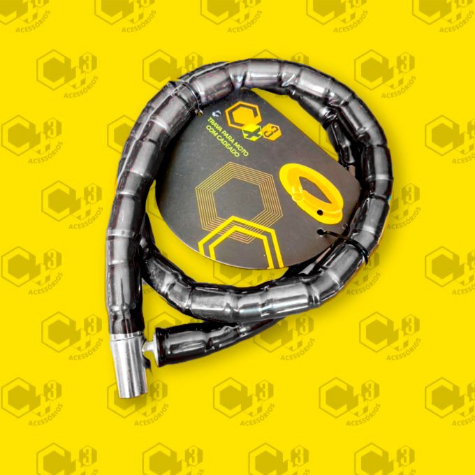 CABO DE AÇO ARTICULADO 22MM x 1.2000MM (CAPA PRETA) - SM0347