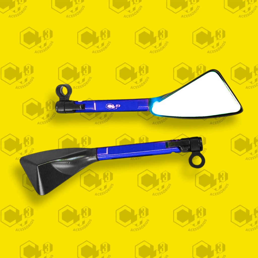 RETROVISOR TOMOK 3 PONTAS AZUL SM0020