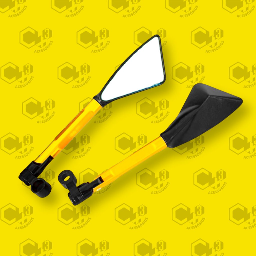 RETROVISOR TOMOK 3 PONTAS DOURADO SM0019