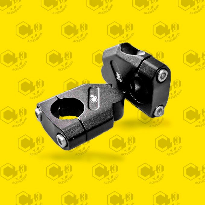 SUPORTE GUIDÃO CURVADO PRETO 28mm SM0080