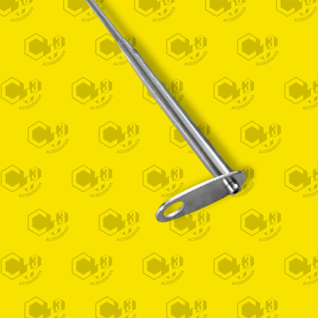 ANTENA METALICA CORTA PIPA RETROVISOR - COMPR. 65CM CROMADA - SM0302