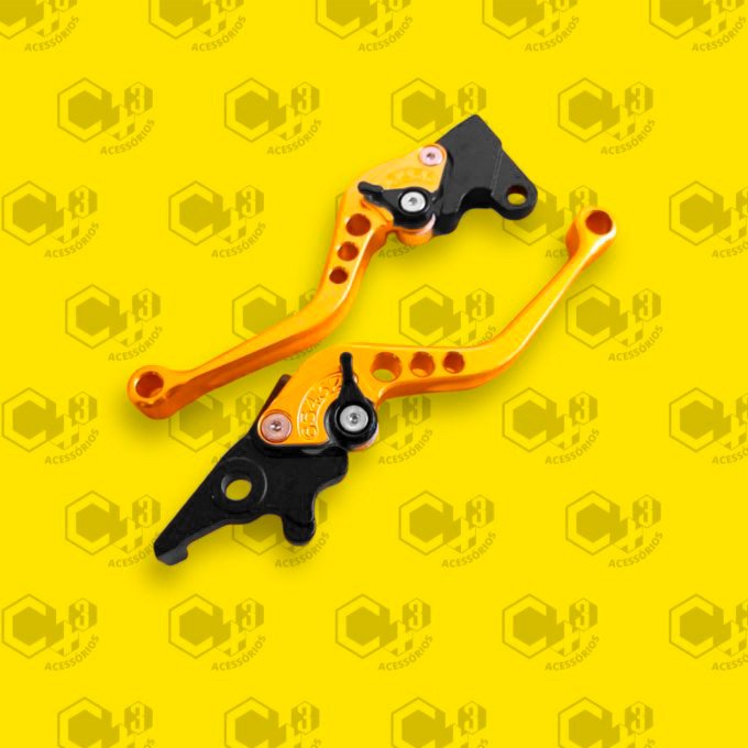 MANETE ESPORTIVO YS 150 FAZER - YS 250 FAZER - XTZ 250 LANDER - XTZ 250 TENERE DOURADO SM0152