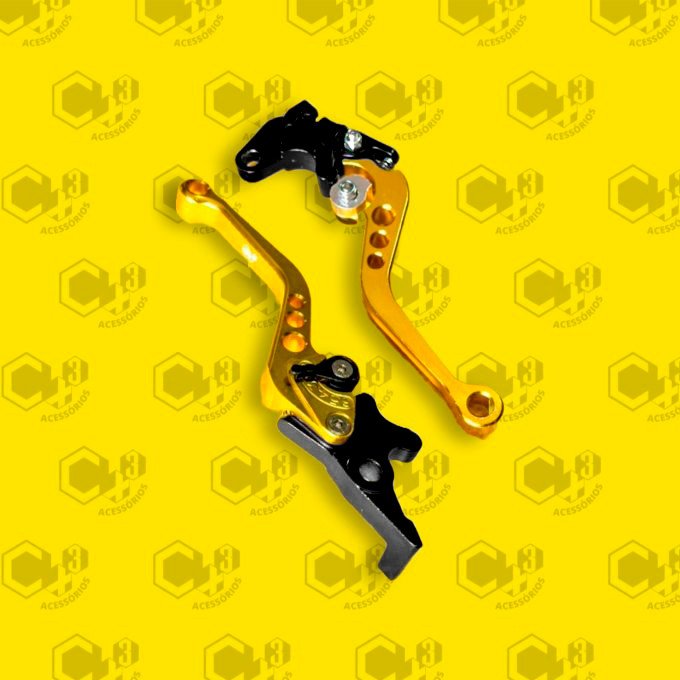 MANETE ESPORTIVO PARA CB300R CBX 250 TWISTER / CBX200 STRADA DOURADO SM0147