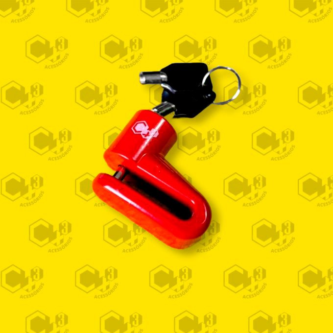 TRAVA DISCO DE FREIO - MODELO REDONDO - COMPRIMENTO INTERNO 25MM (VERMELHO) - SM0341