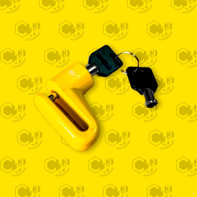 TRAVA DISCO DE FREIO - MODELO REDONDO - COMPRIMENTO INTERNO 25MM (AMARELO) - SM0336