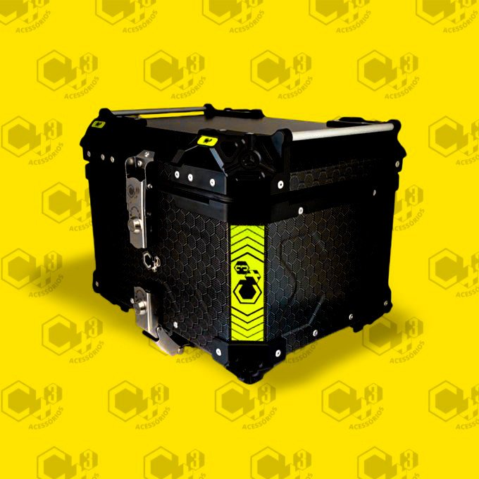 BAULETO ALUMÍNIO 55L BLACK LUXO - SM0385