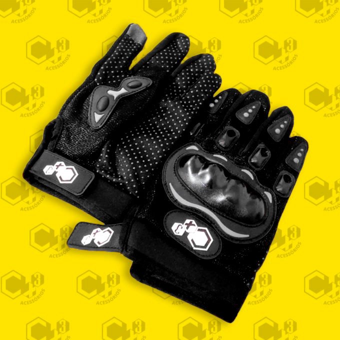 LUVA COM PROTECAO E TOUCH PRETO - TAM. M - SM0460