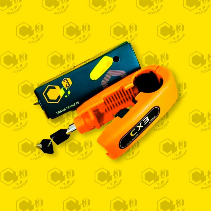 TRAVA MANETE PLASTICO ABS LARANJA - SM0353