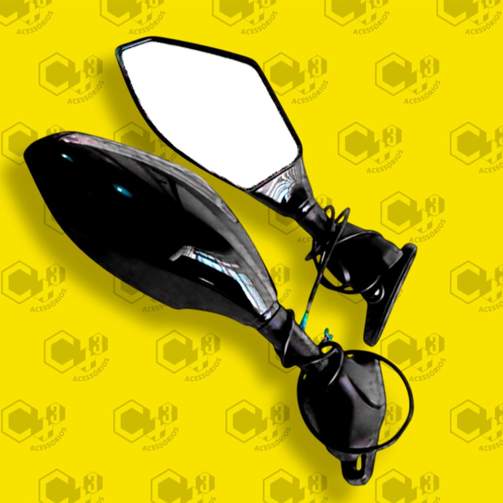 RETROVISOR MOTOS CARENADAS PRETO COM PISCA SM0046
