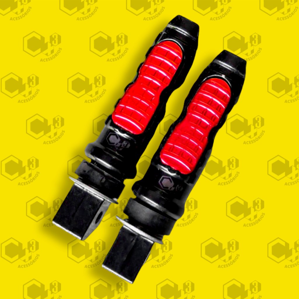 PEDALEIRA ESPORTIVA UNIVERSAL 6MM VERMELHO SM0411