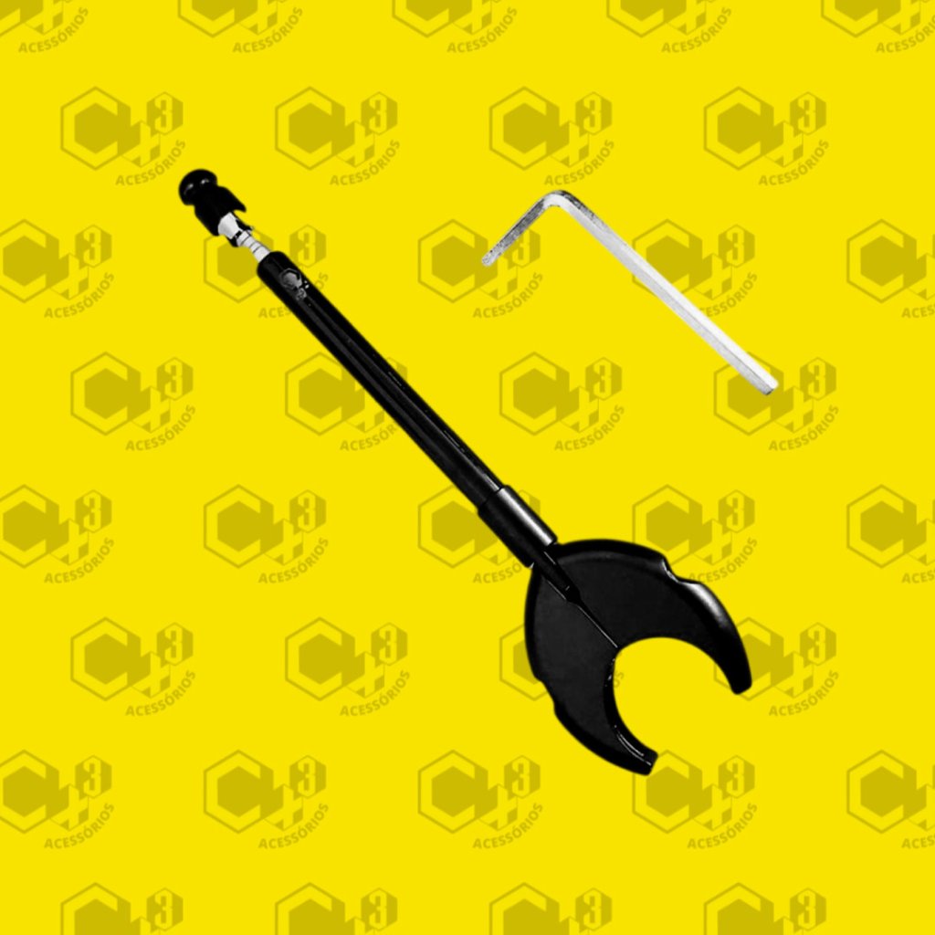 ANTENA METALICA CORTA PIPA RETRATIL GUIDAO - COMPR. 65CM PRETO 1