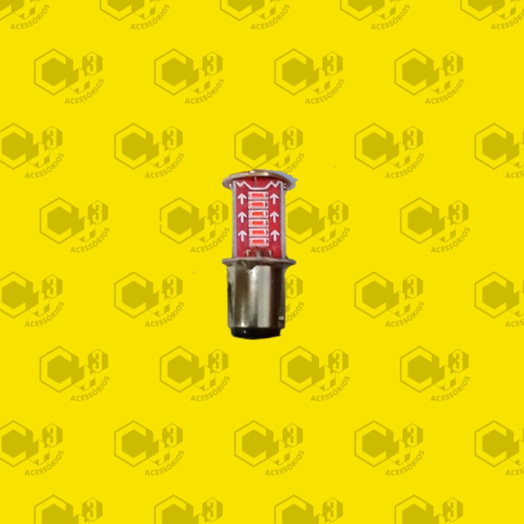 LÂMPADA LANTERNA 2 POLOS SEQUENCIAL STROBO VERMELHO SM0389