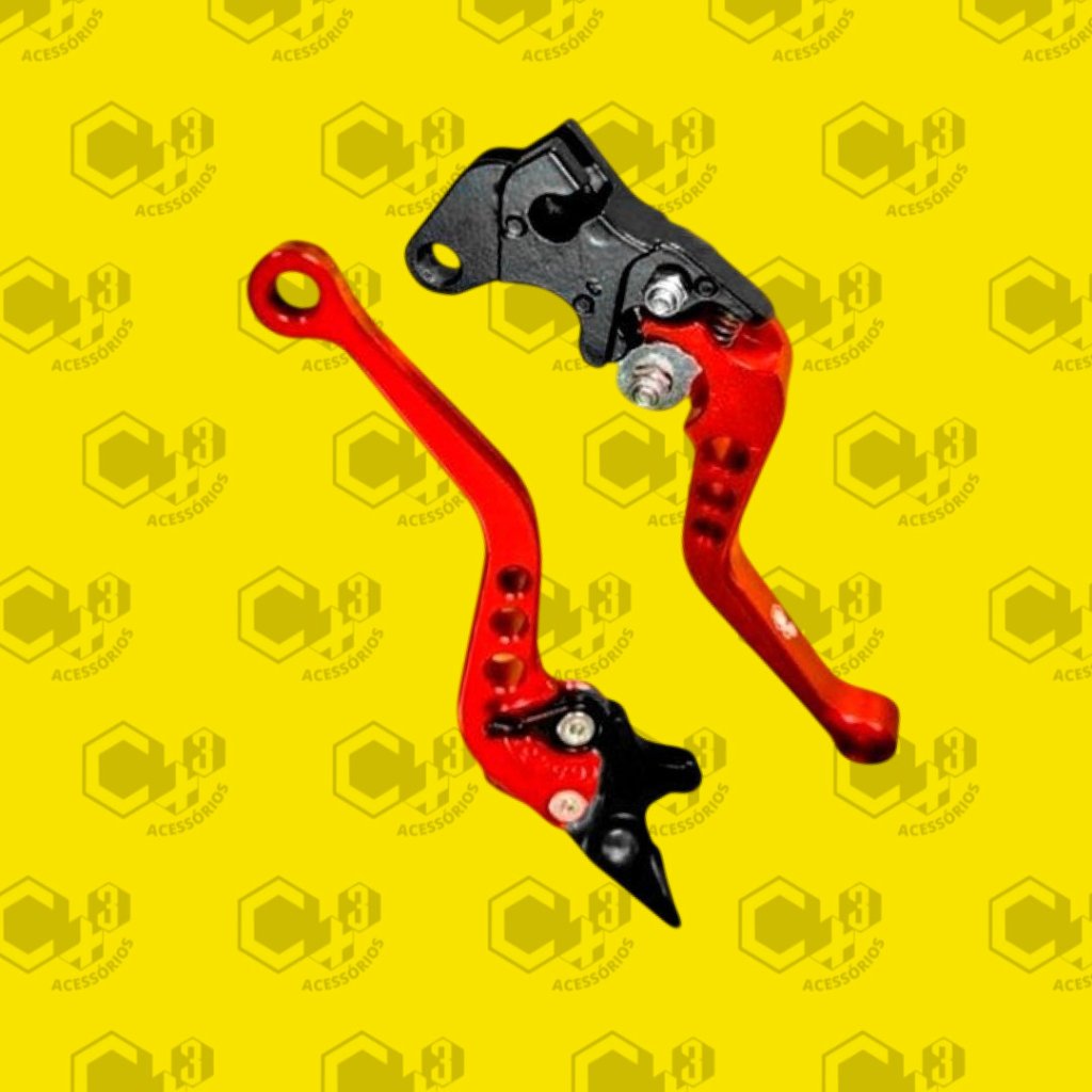 MANETE ESPORTIVO PARA CB300R CBX 250 TWISTER / CBX200 STRADA VERMELHO SM0146