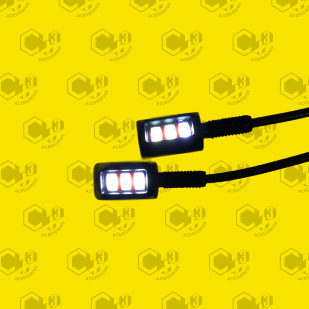 PARAFUSO DE PLACA PRETO COM 3 LEDS SM0058