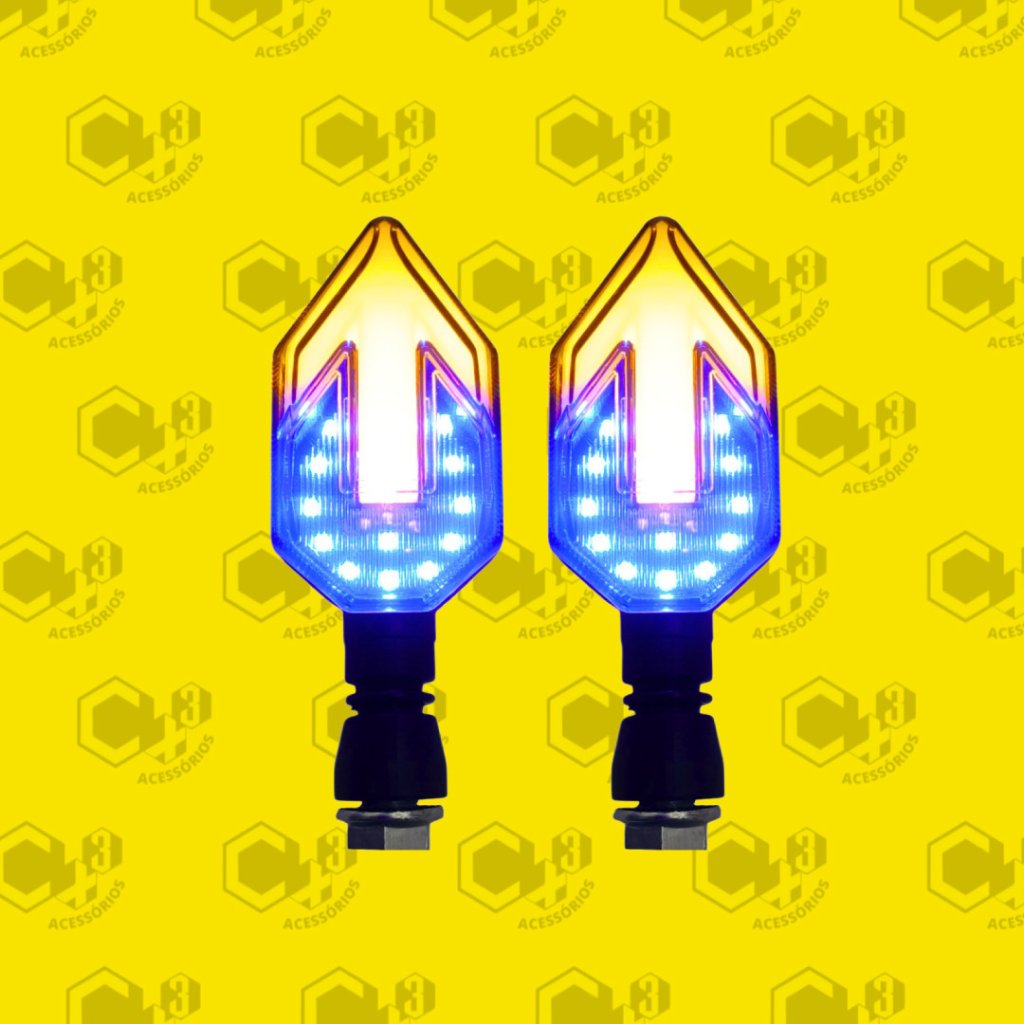 PISCA DE LED SETA SEQUENCIAL AZUL SM0232