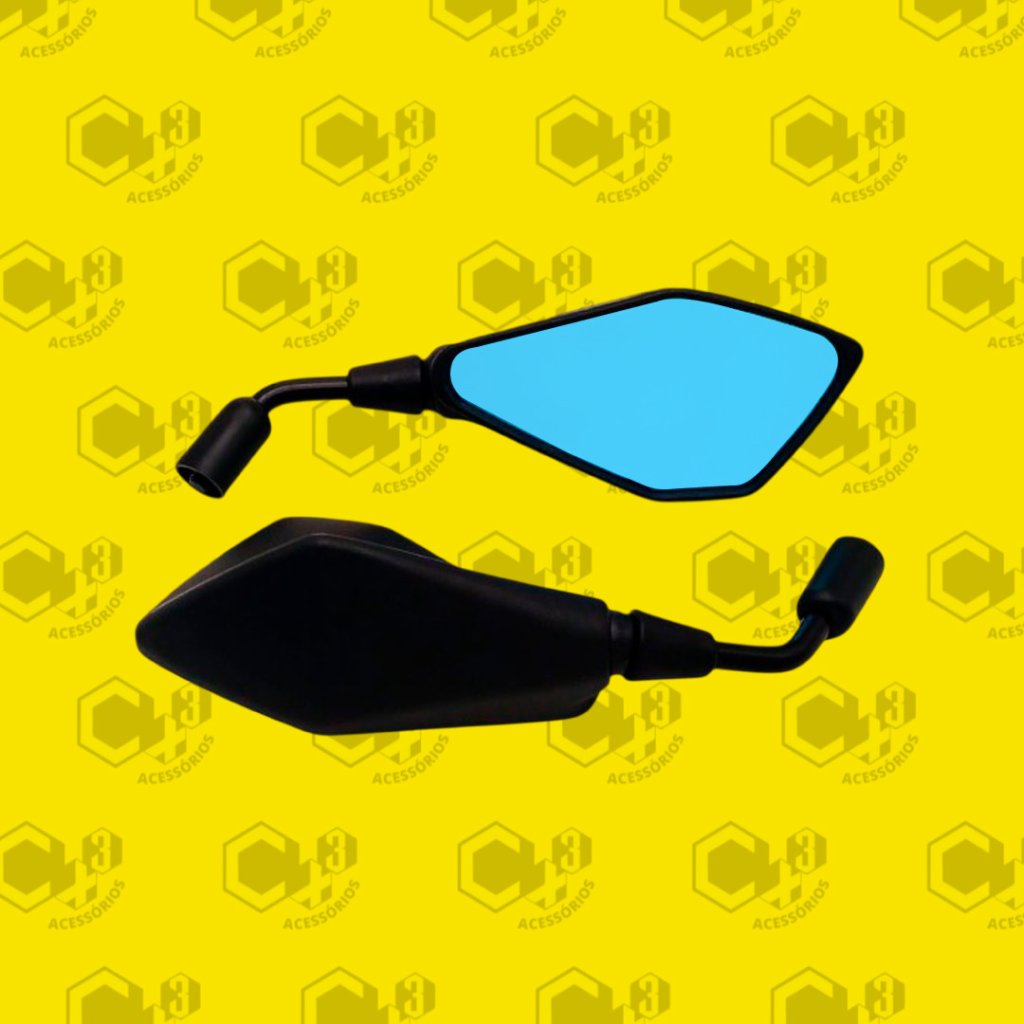 RETROVISOR Z400 FIXO HONDA HASTE CURTA COM LENTE AZUL - SM0052